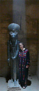 Danielle with Sekhmet in Karnak